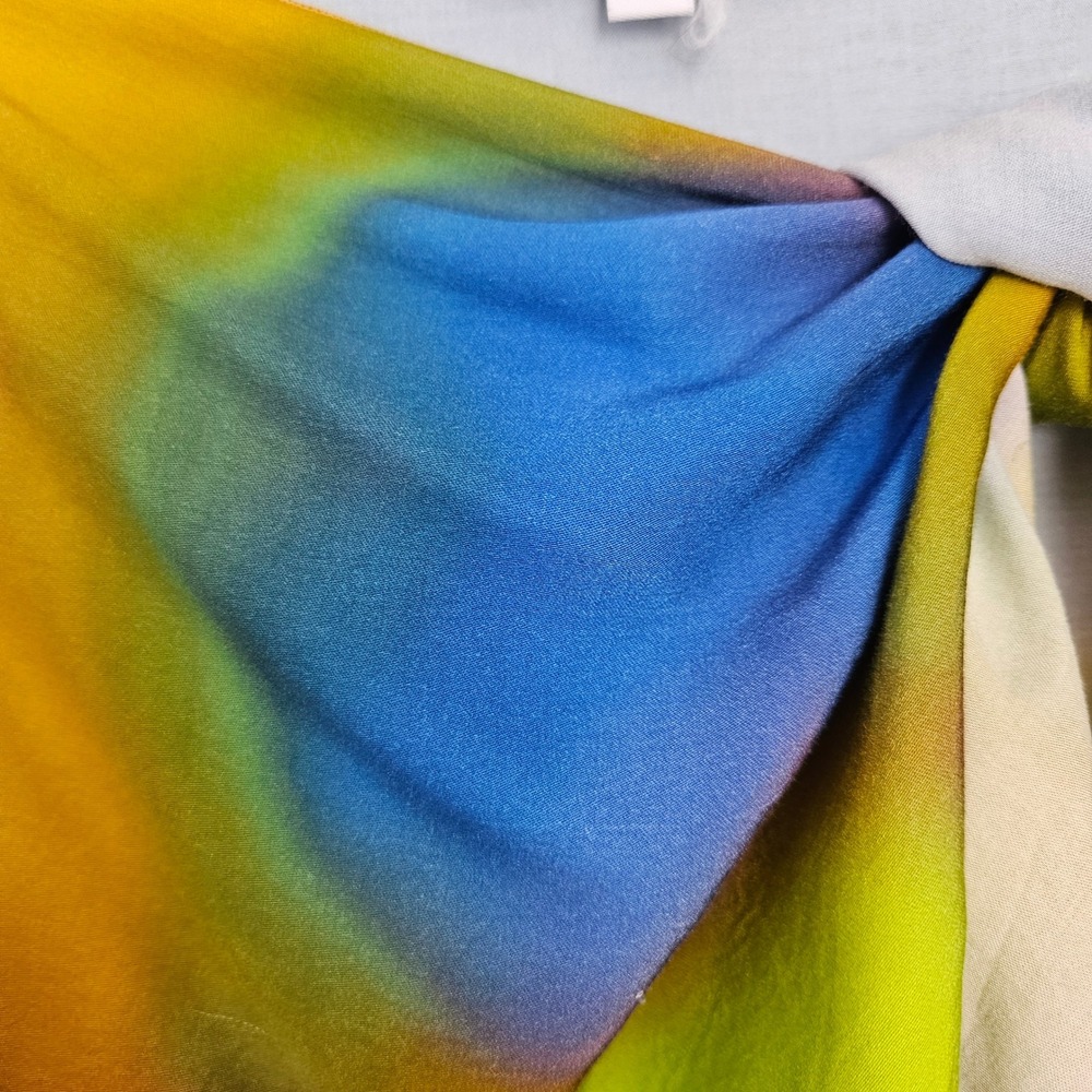 Frankies Bikinis Paraiso Wrap Sarong Sz XS Serotonin Rainbow Tie Dye Cover Up - Picture 4 of 9
